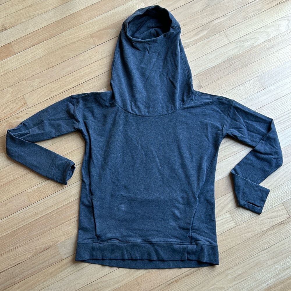 Lululemon Athletica Pullover funnel neck Hoodie Dark Heathered Gray